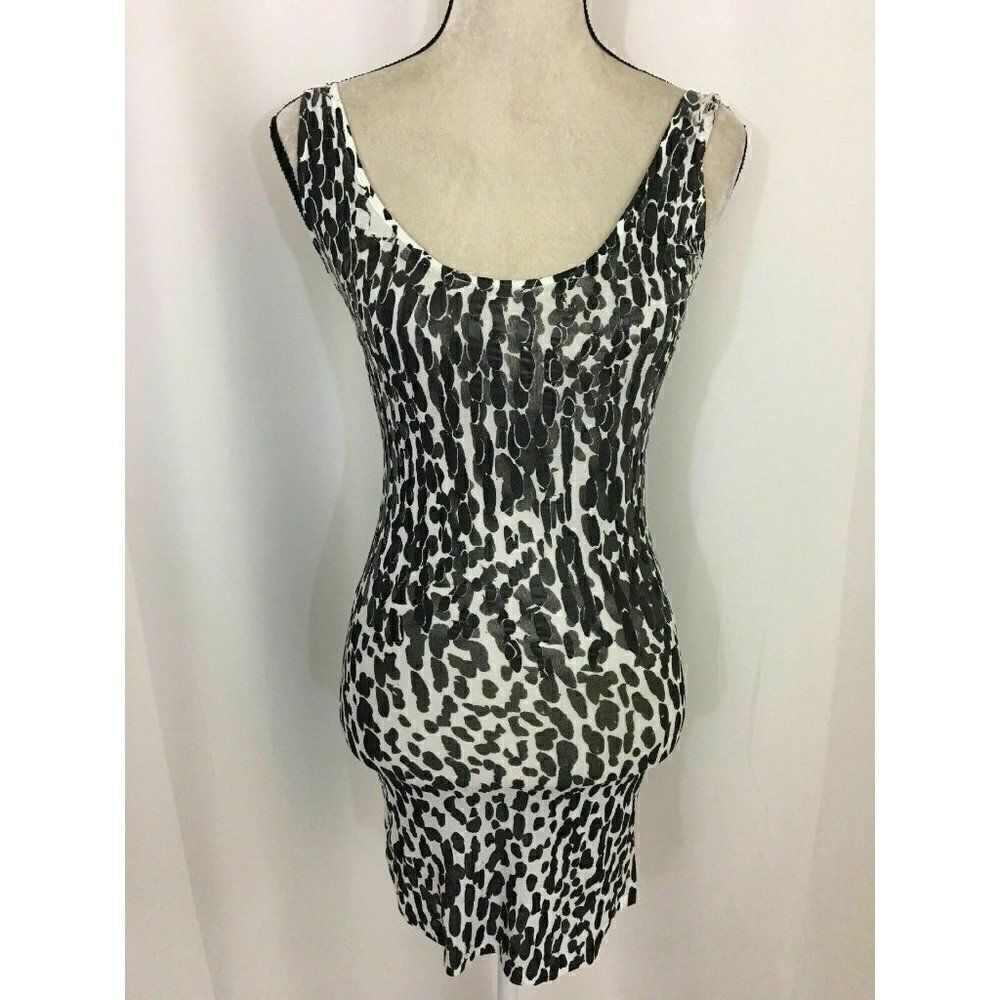 Monrow Leopard Print Long fitted tank top